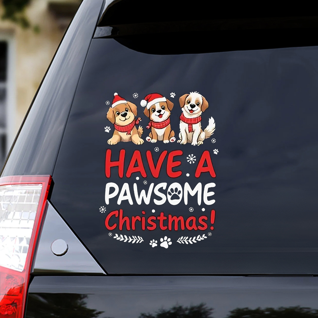 Have A Pawsome Christmas Sticker