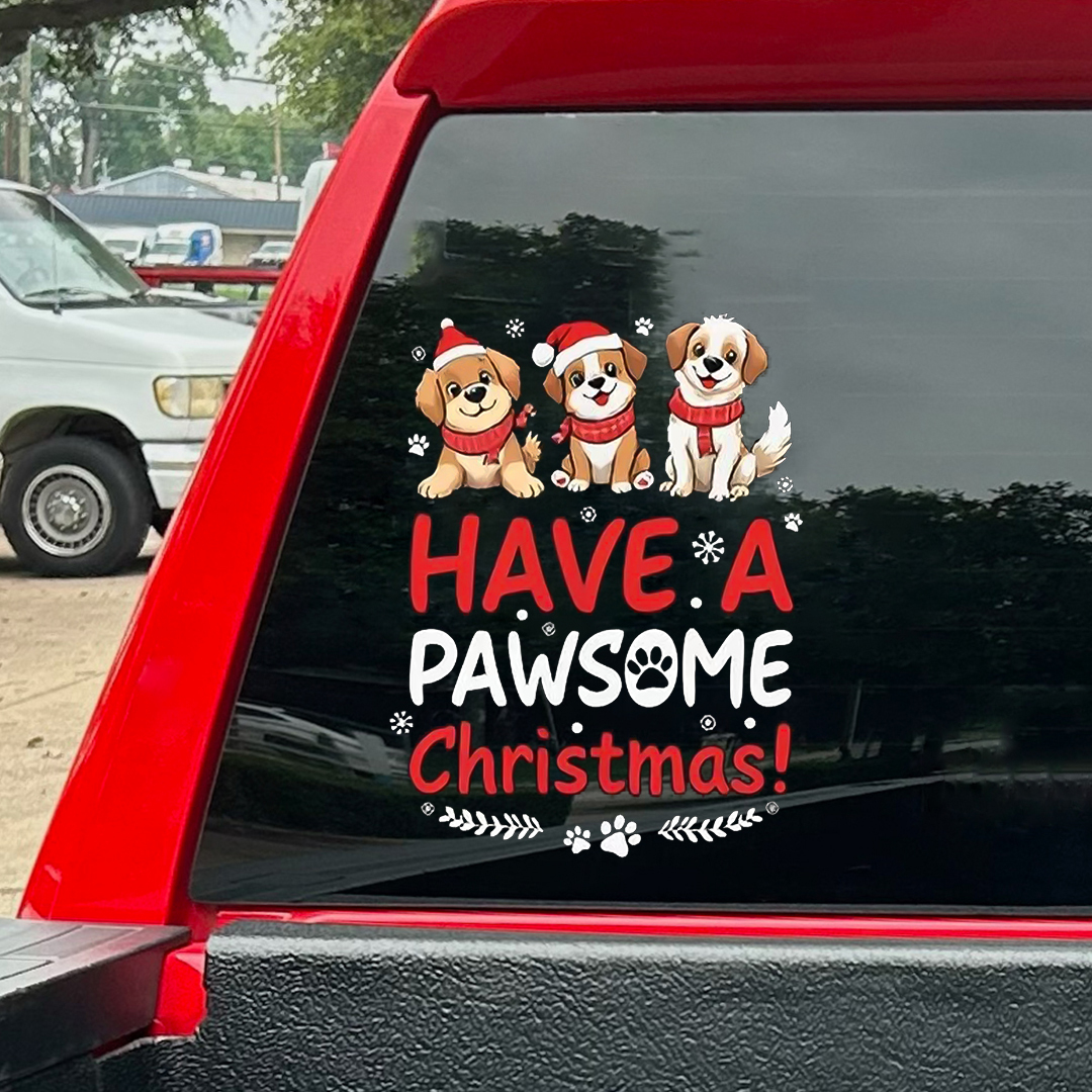 Have A Pawsome Christmas Sticker