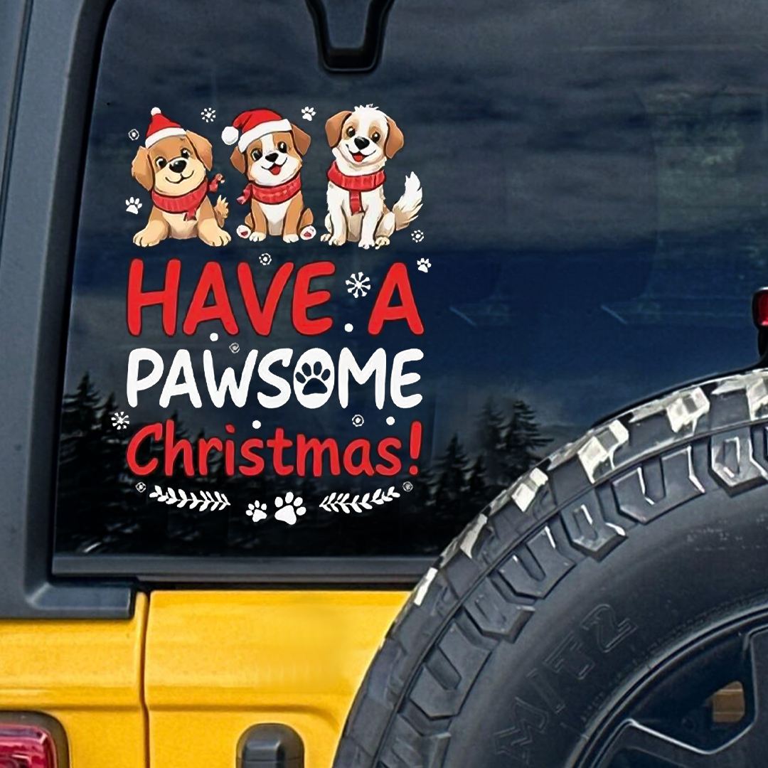 Have A Pawsome Christmas Sticker