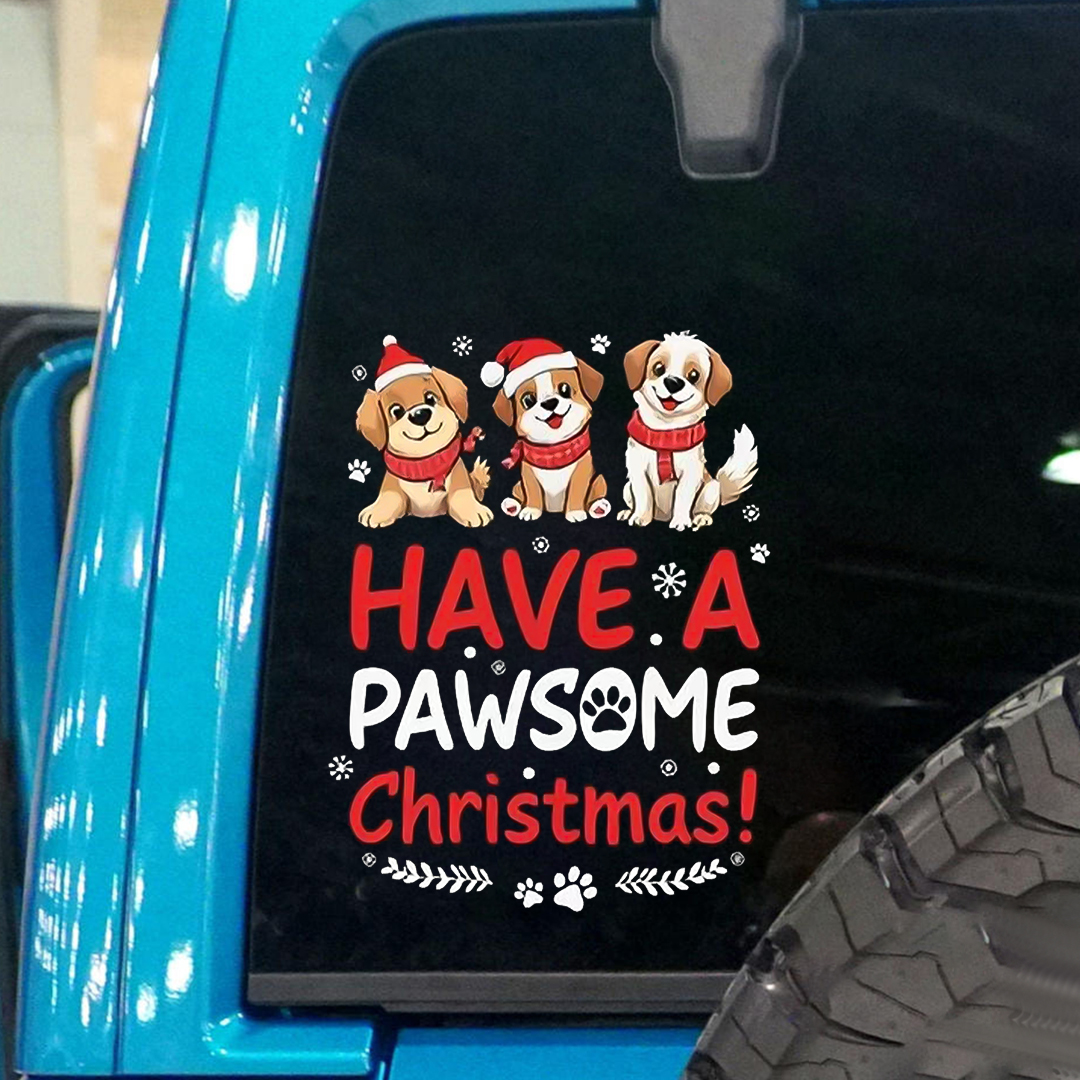 Have A Pawsome Christmas Sticker