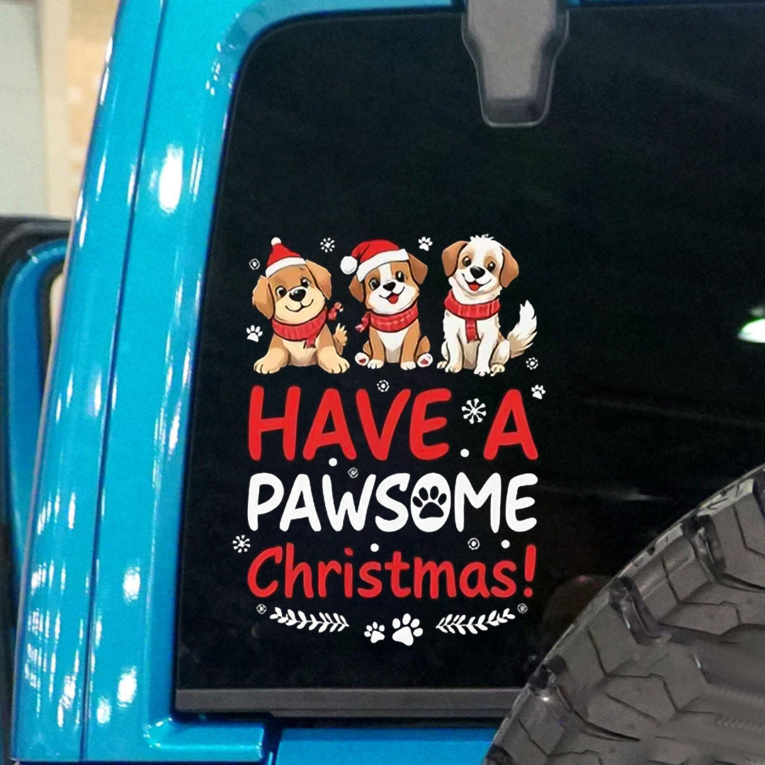 Have A Pawsome Christmas Sticker