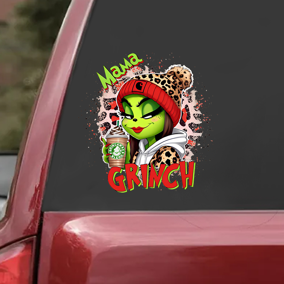 Mama Grinch In Evil Smile Sticker