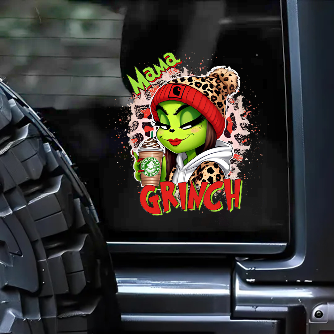 Mama Grinch In Evil Smile Sticker