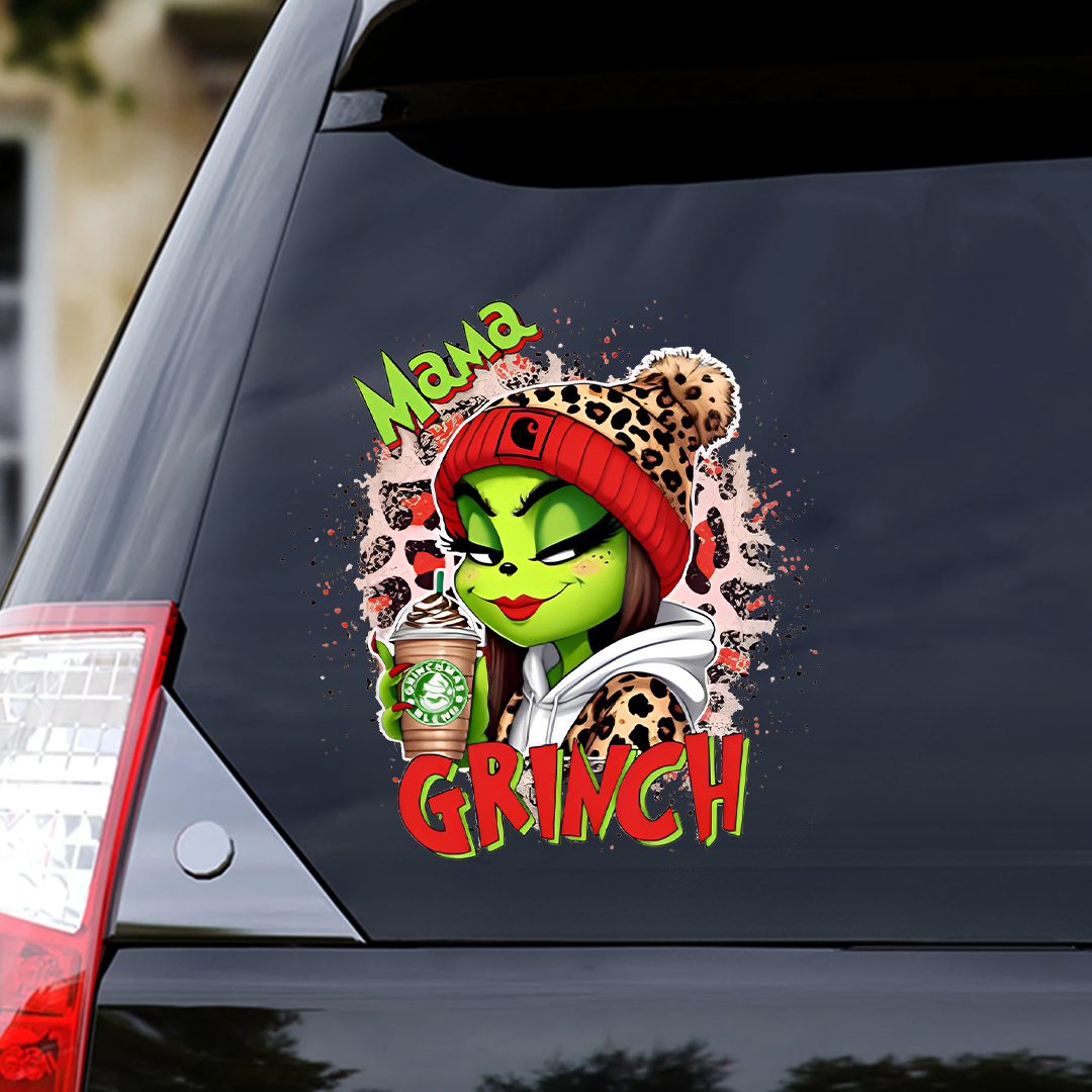 Mama Grinch In Evil Smile Sticker