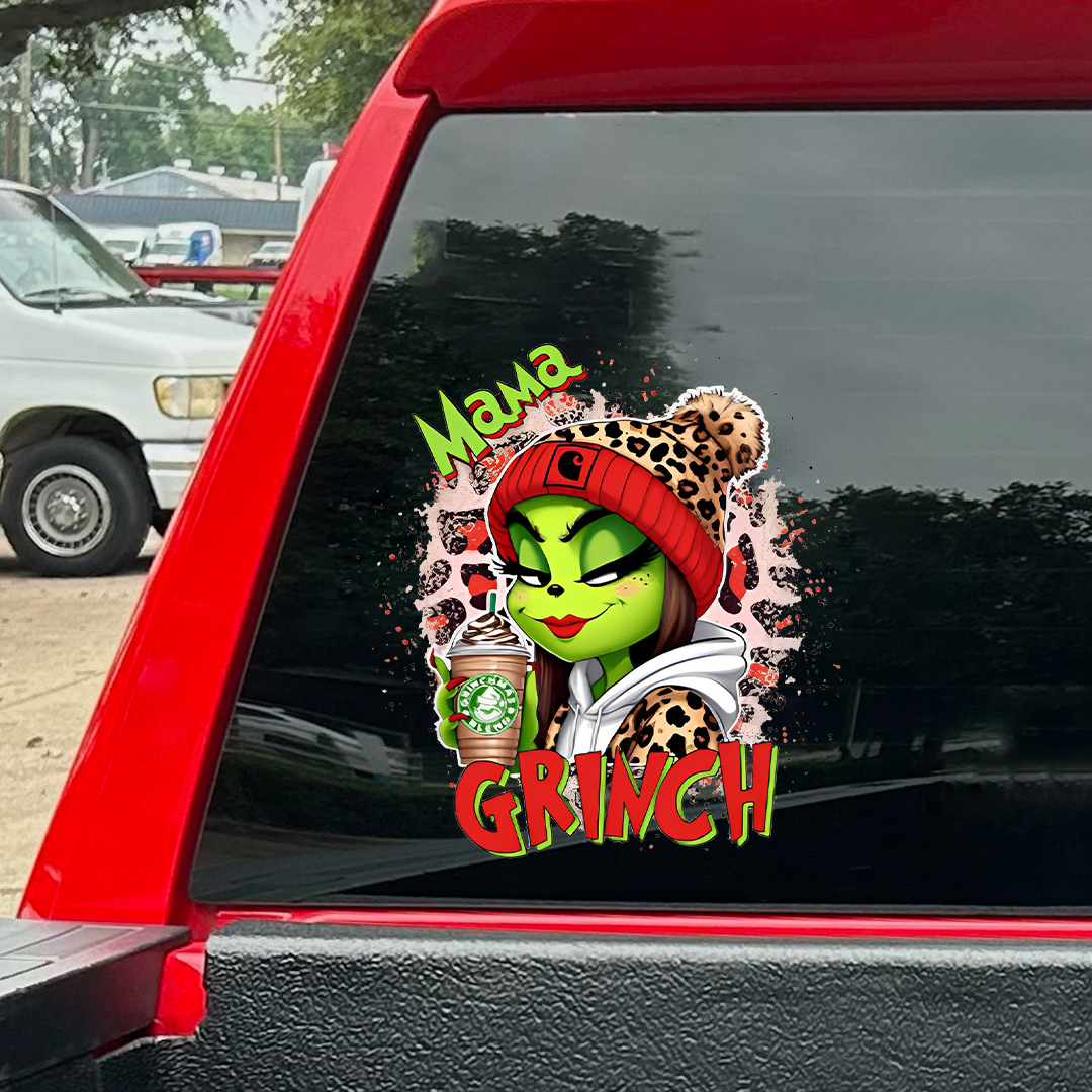 Mama Grinch In Evil Smile Sticker