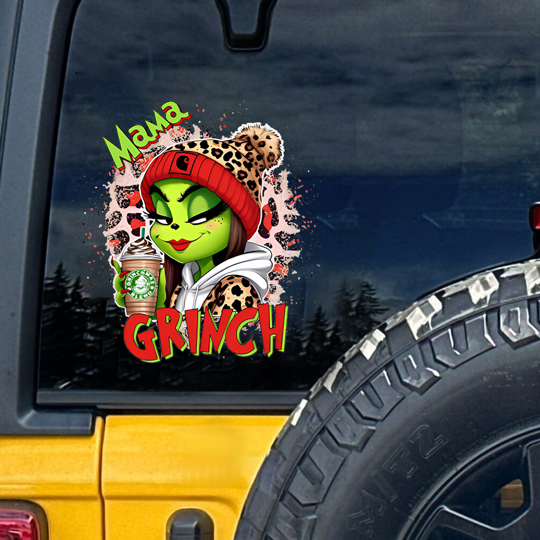 Mama Grinch In Evil Smile Sticker