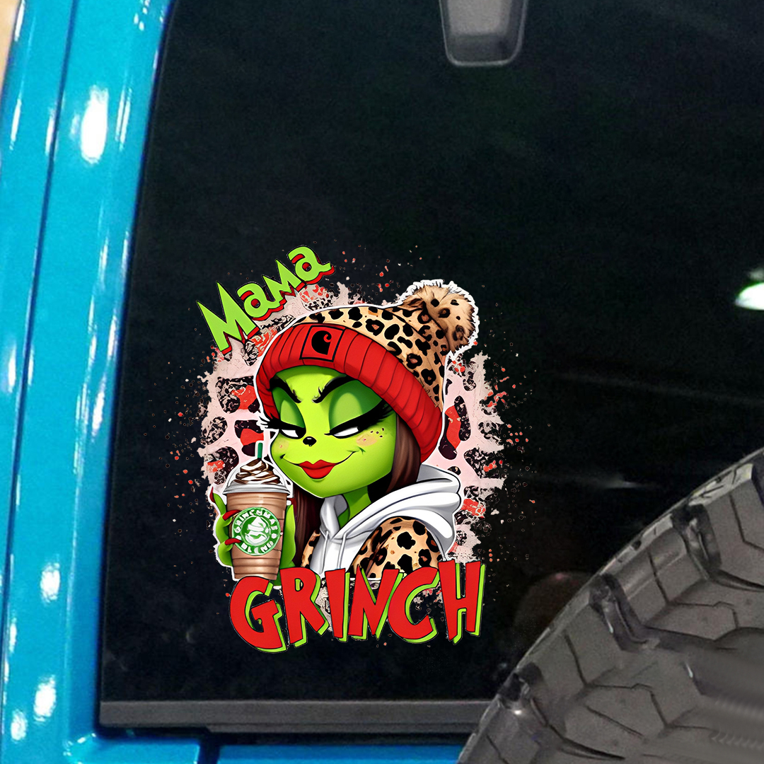 Mama Grinch In Evil Smile Sticker