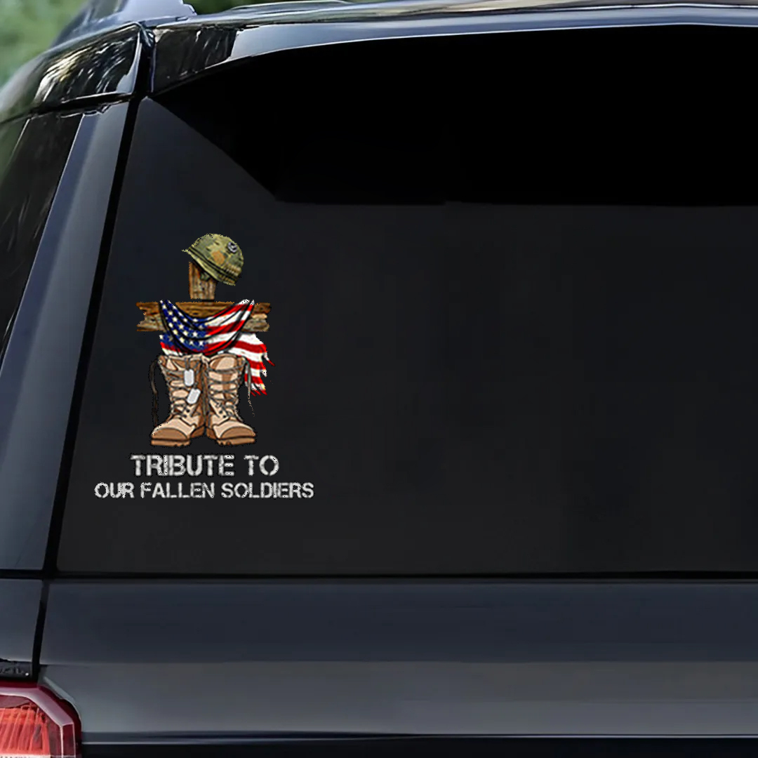 Tribute to Our Fallen Soldiers Veterans Stickers-Memorial Day Sticker