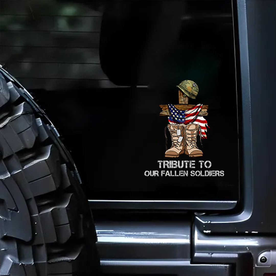 Tribute to Our Fallen Soldiers Veterans Stickers-Memorial Day Sticker