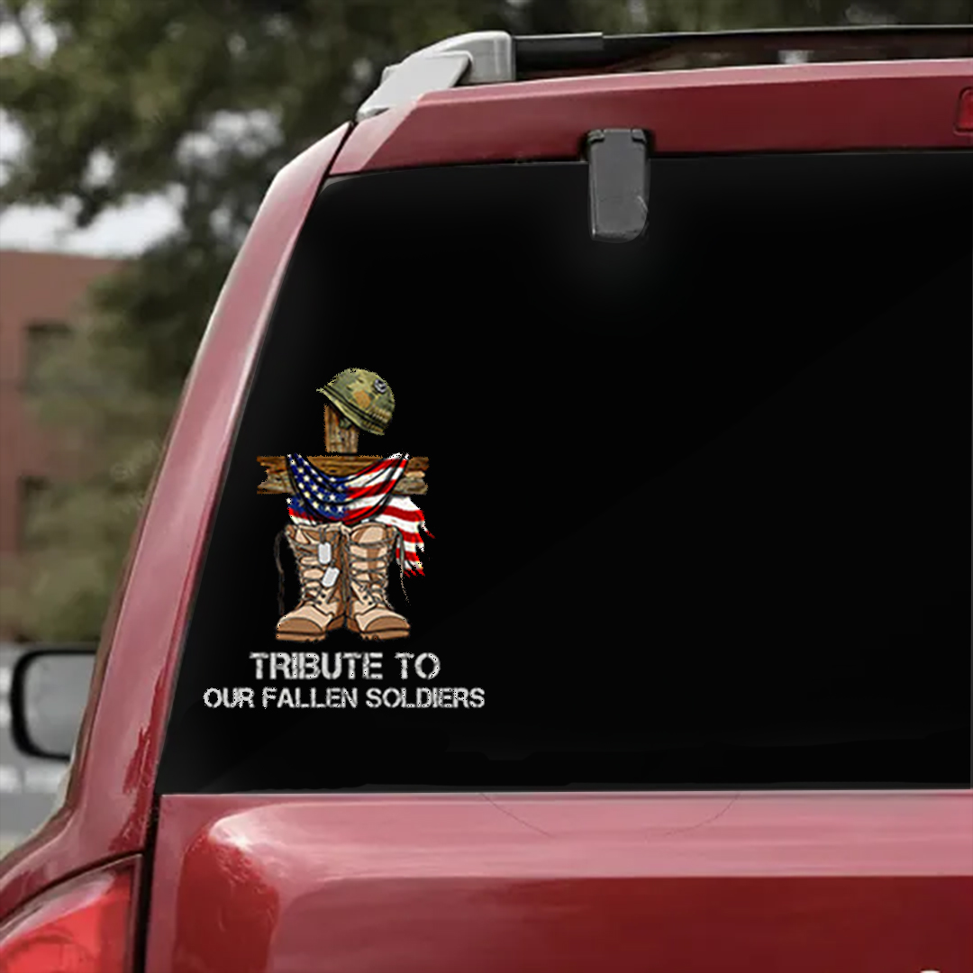 Tribute to Our Fallen Soldiers Veterans Stickers-Memorial Day Sticker