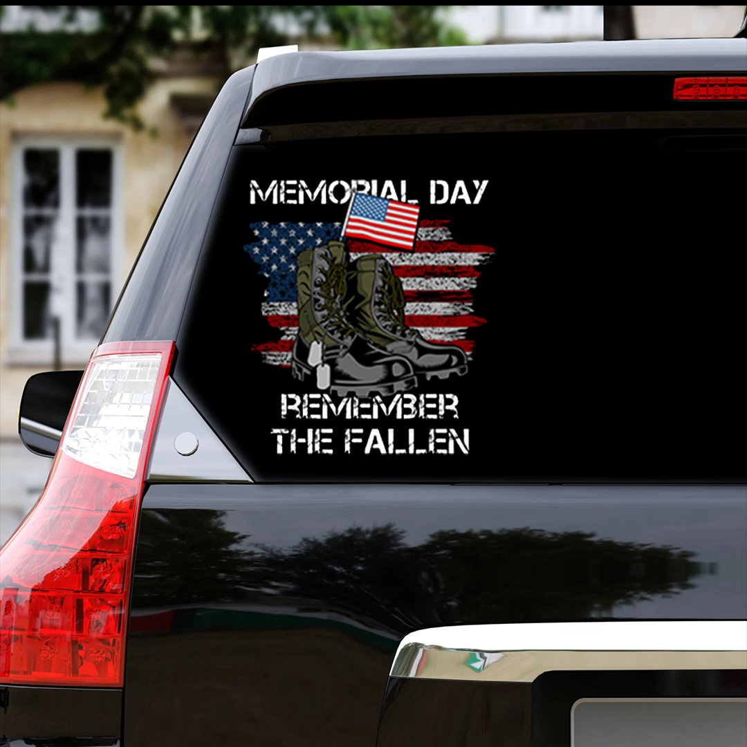 Memory Day Remember the Fallen Veterans Stickers-Memorial Day Sticker
