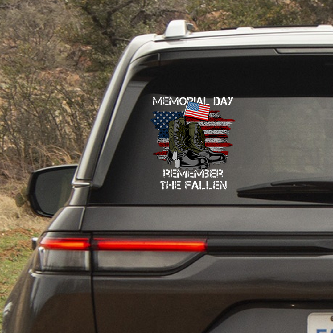 Memory Day Remember the Fallen Veterans Stickers-Memorial Day Sticker