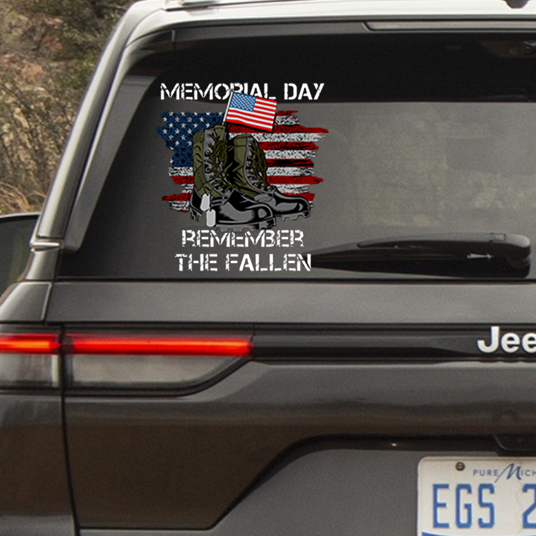 Memory Day Remember the Fallen Veterans Stickers-Memorial Day Sticker