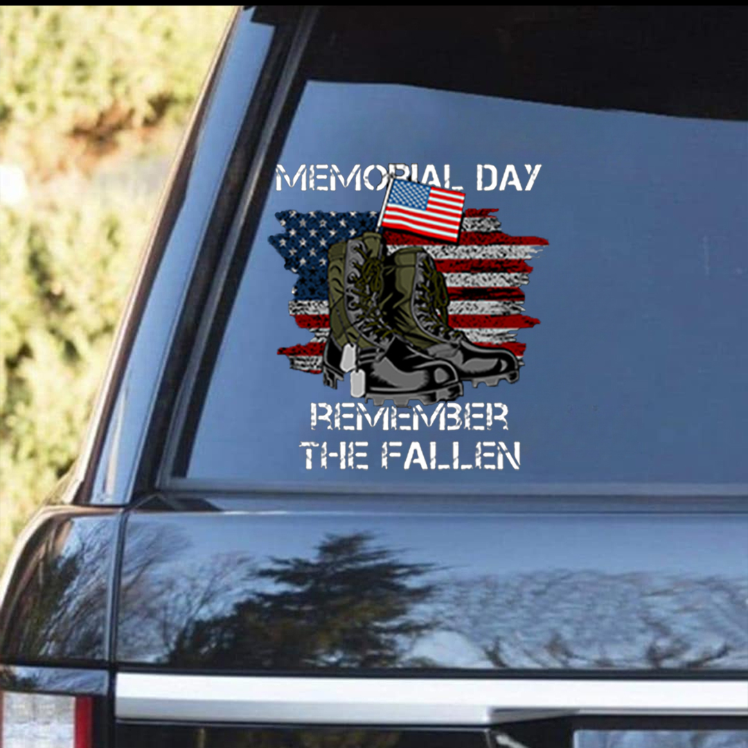 Memory Day Remember the Fallen Veterans Stickers-Memorial Day Sticker
