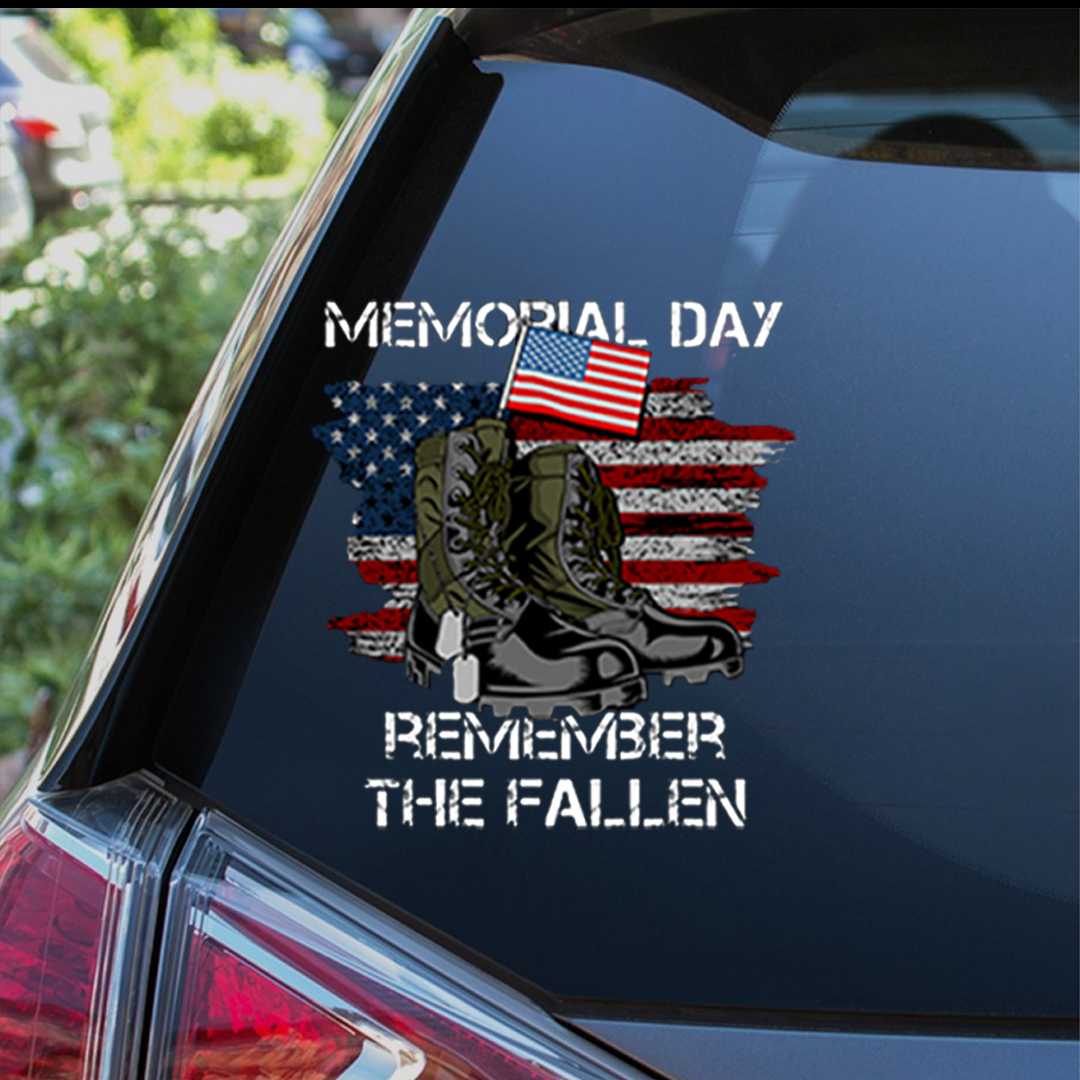 Memory Day Remember the Fallen Veterans Stickers-Memorial Day Sticker