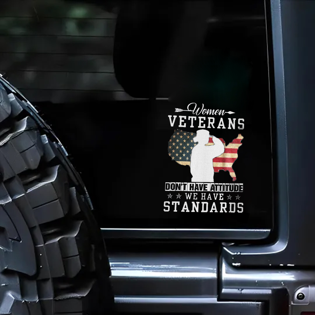 Women Veterans Veterans Stickers-Memorial Day Sticker