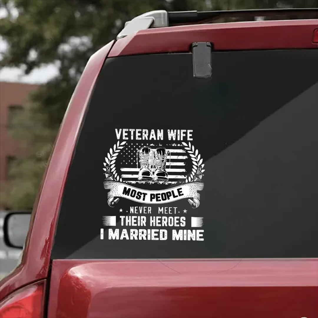For Veteran Wife Veterans Stickers-Memorial Day Sticker