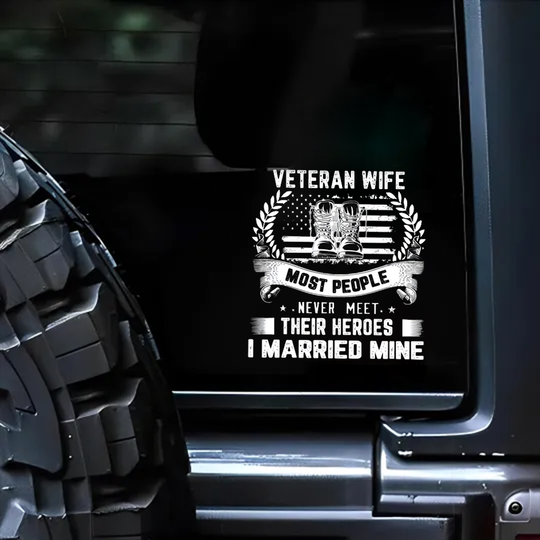 For Veteran Wife Veterans Stickers-Memorial Day Sticker