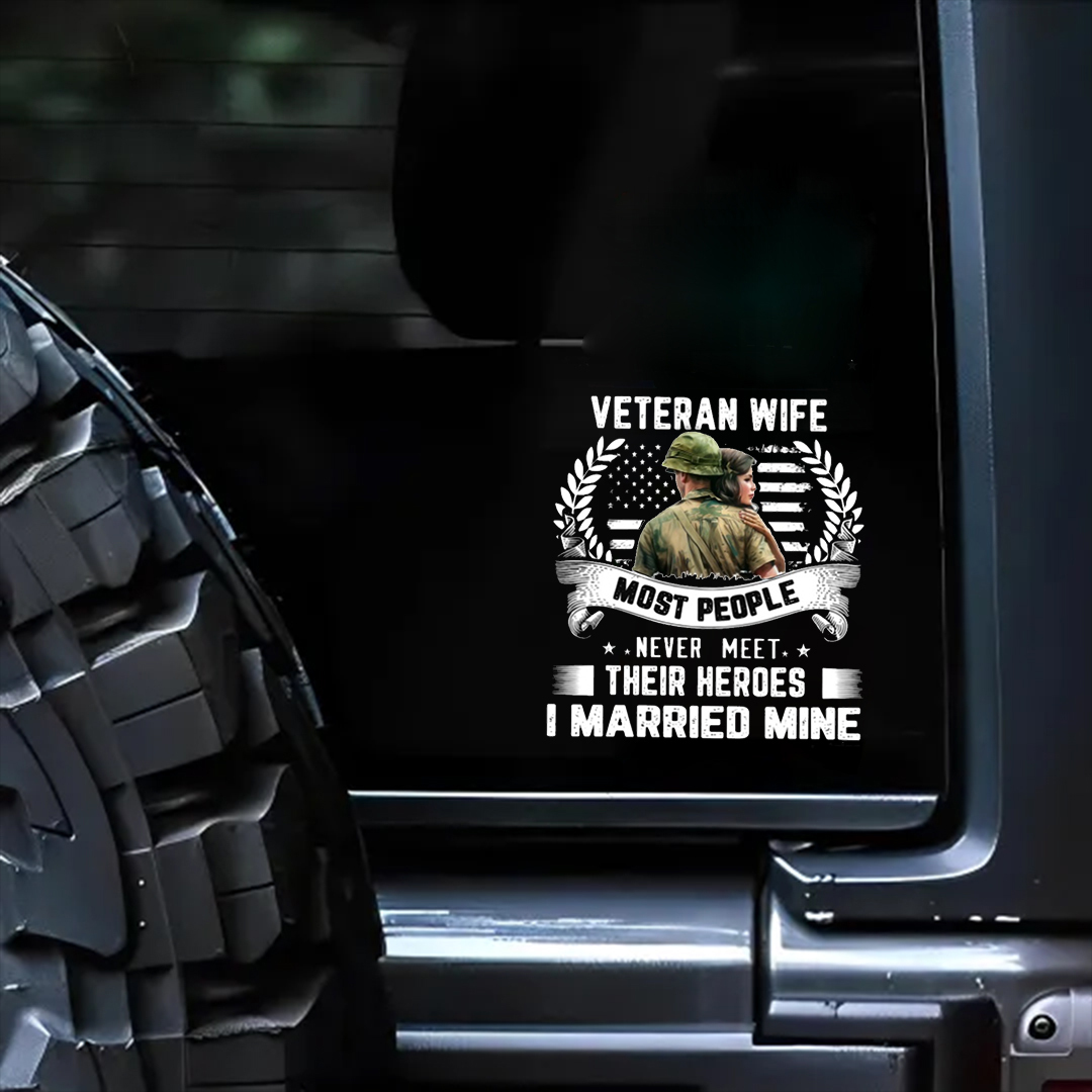 Honor To Veteran Wife Veterans Stickers-Memorial Day Sticker