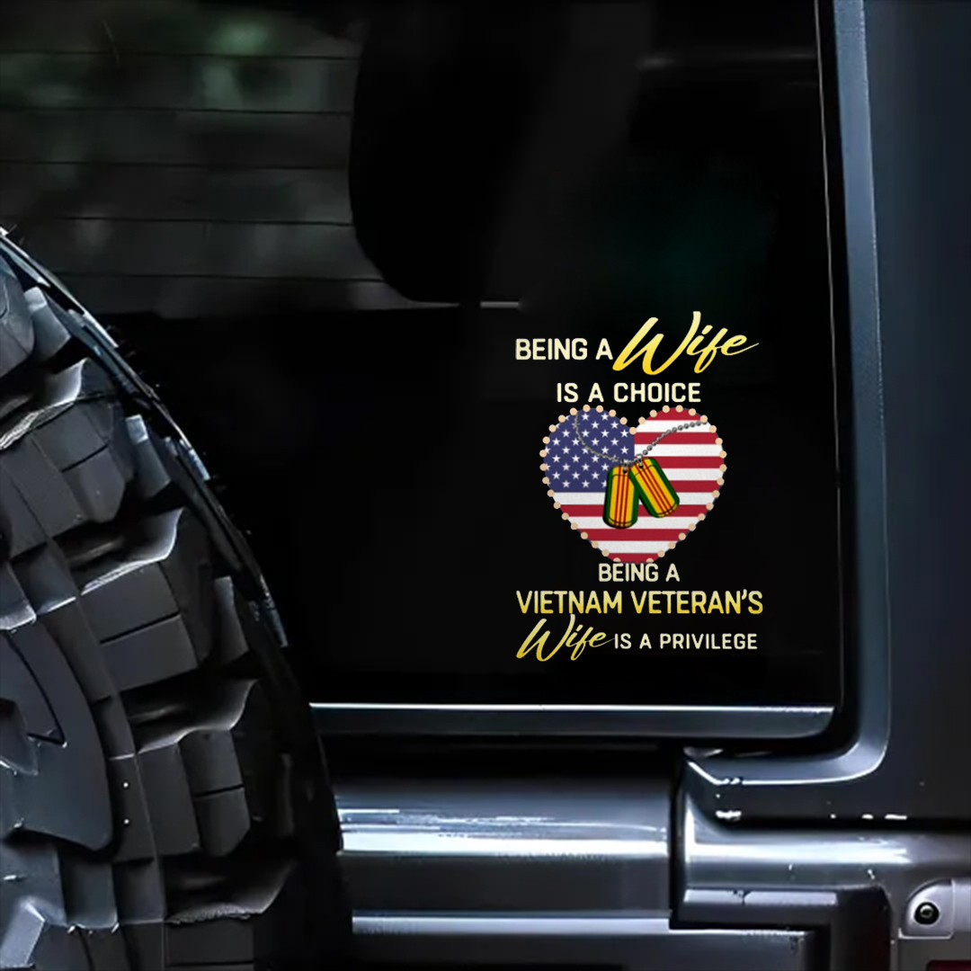 Being A Veteran Wife Veterans Stickers-Memorial Day Sticker