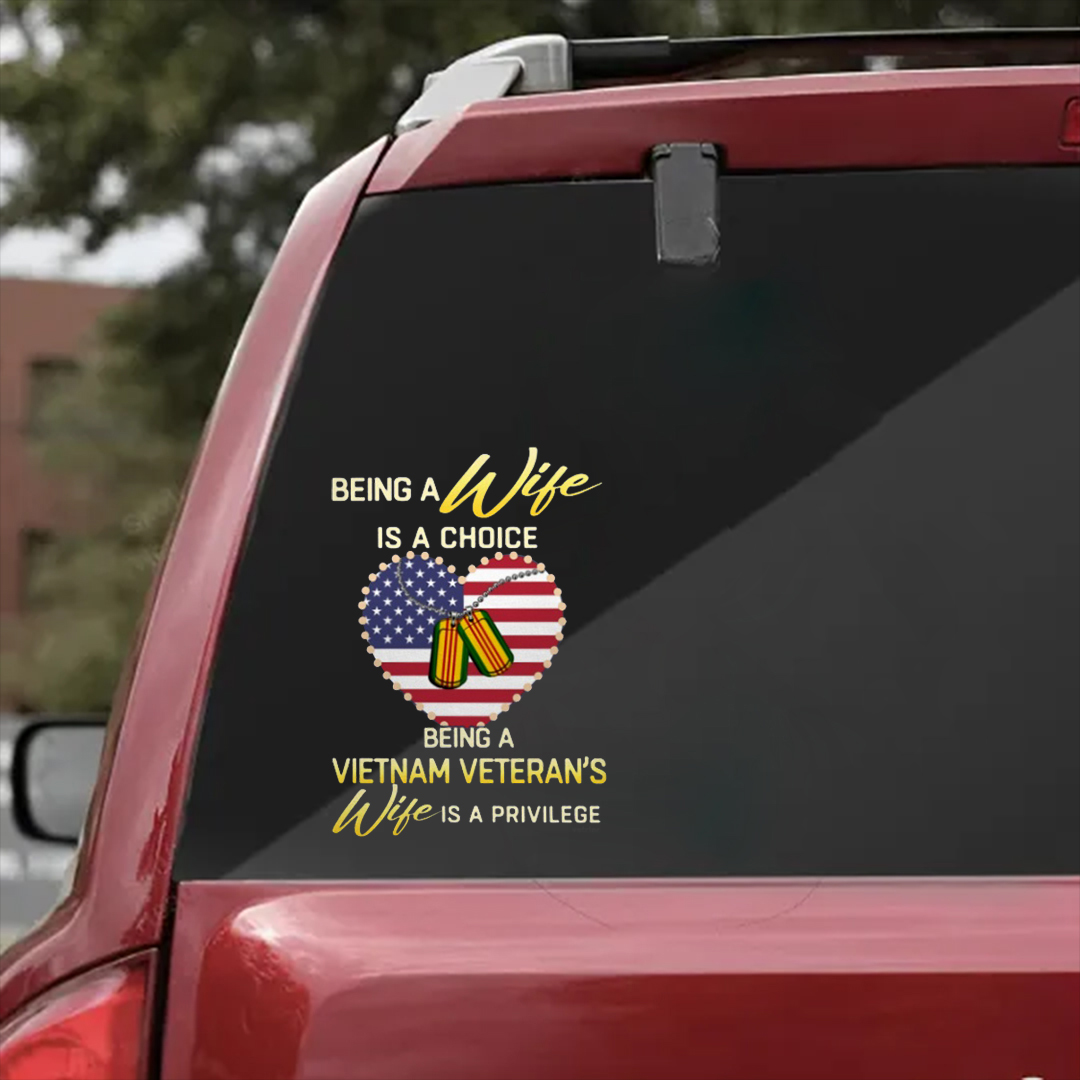 Being A Veteran Wife Veterans Stickers-Memorial Day Sticker