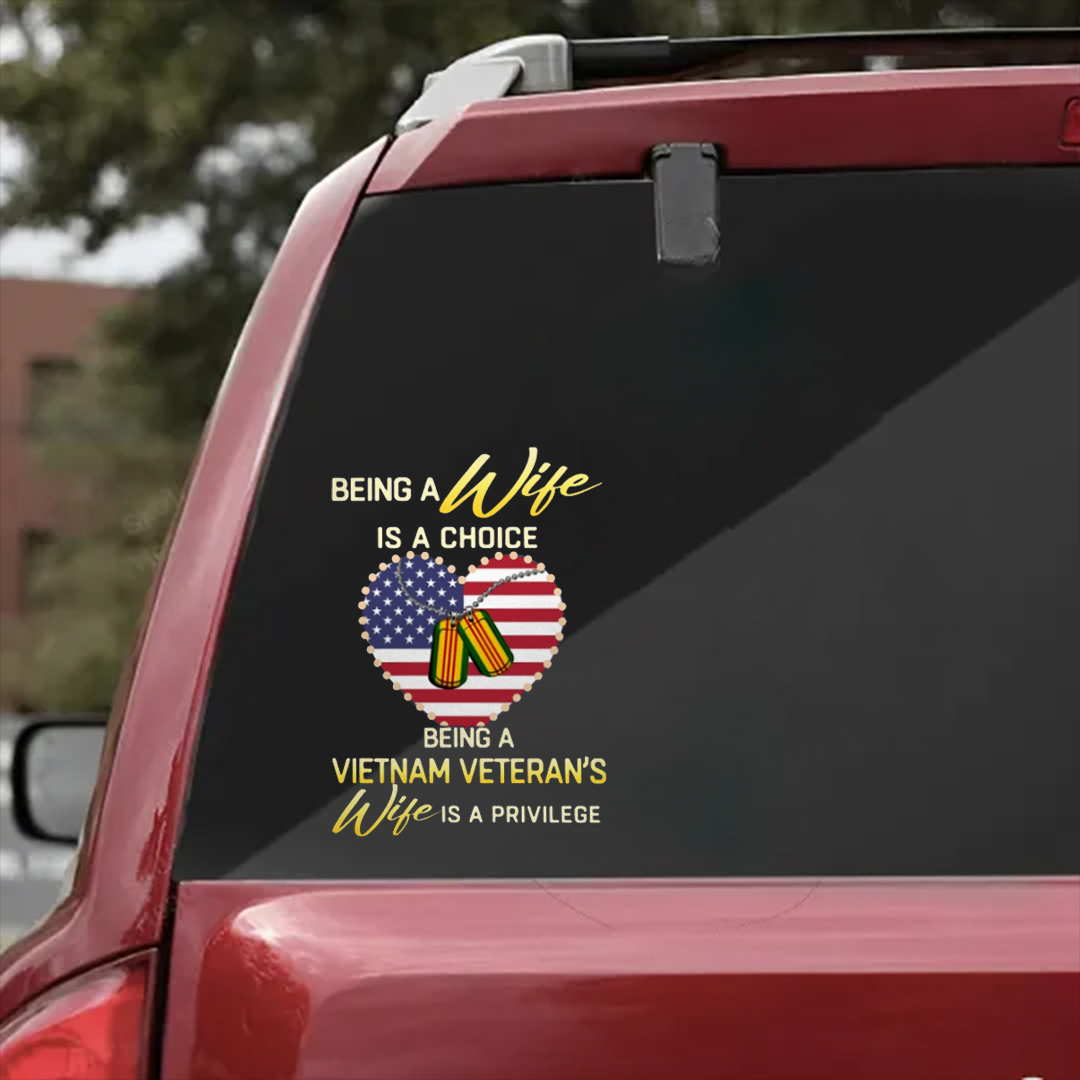 Being A Veteran Wife Veterans Stickers-Memorial Day Sticker