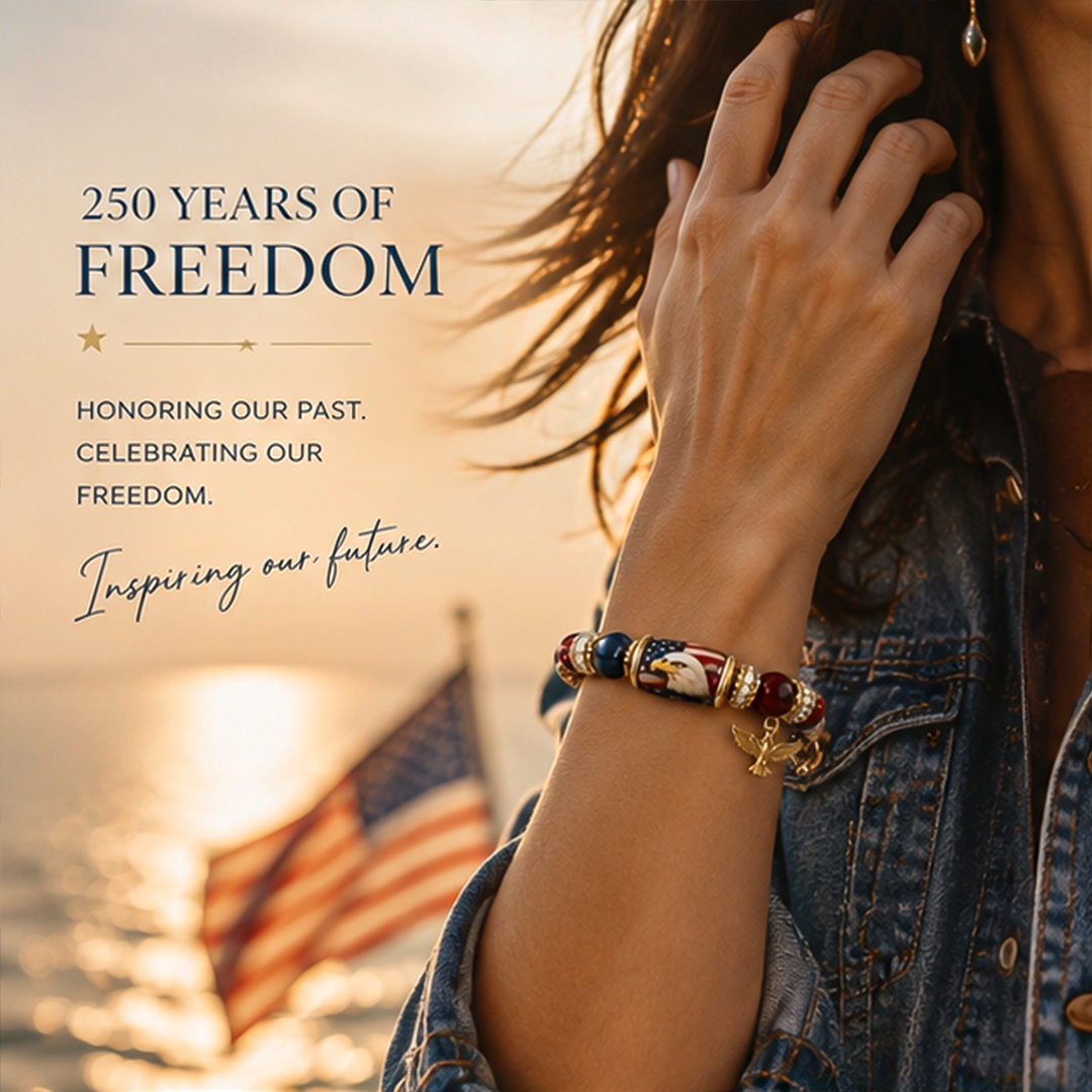 American Eagle Bracelet 1776–2026 | Patriotic Freedom Beaded Jewelry 🦅