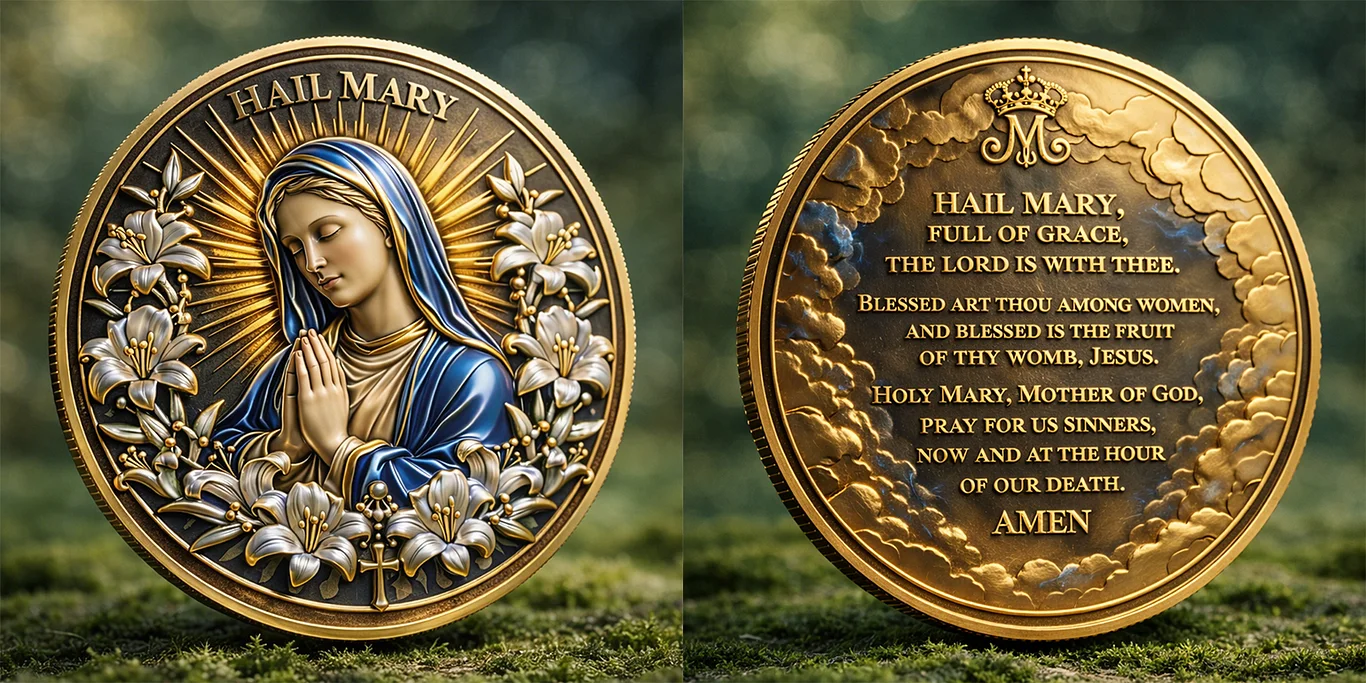 ⚡️Last Day 60% OFF - Blessed Virgin Mary Challenge Coin