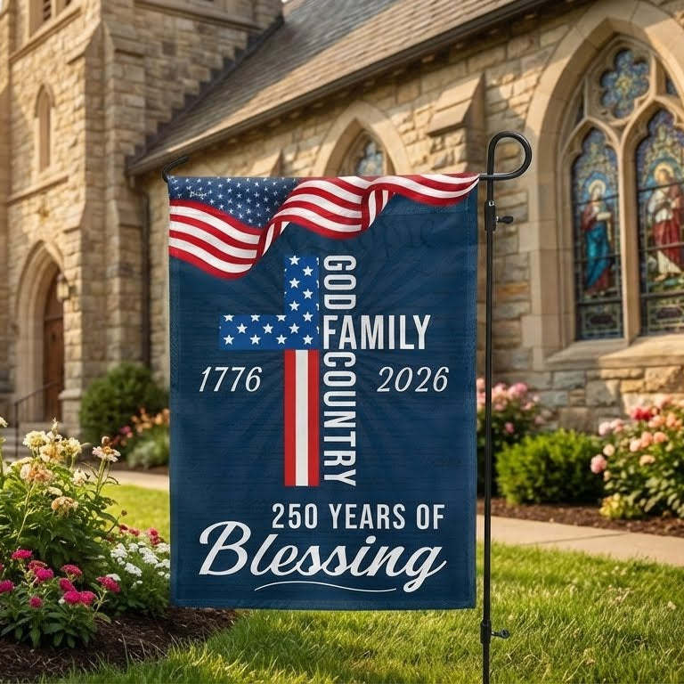 American Patriotic Flag, 250 Years of Blessing God 1776 2026 Flag