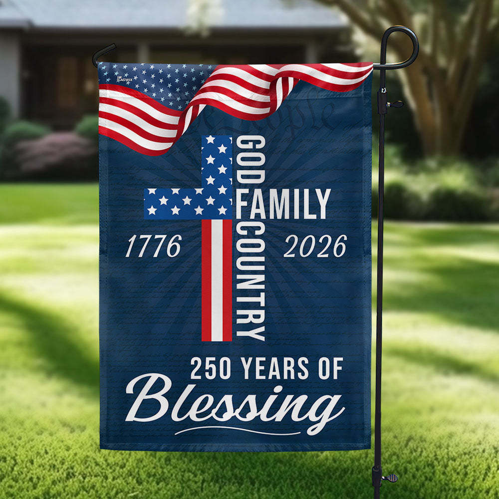 American Patriotic Flag, 250 Years of Blessing God 1776 2026 Flag