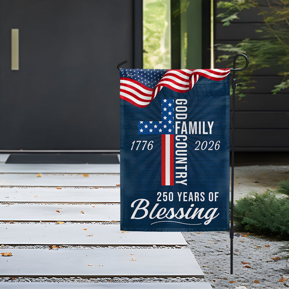American Patriotic Flag, 250 Years of Blessing God 1776 2026 Flag