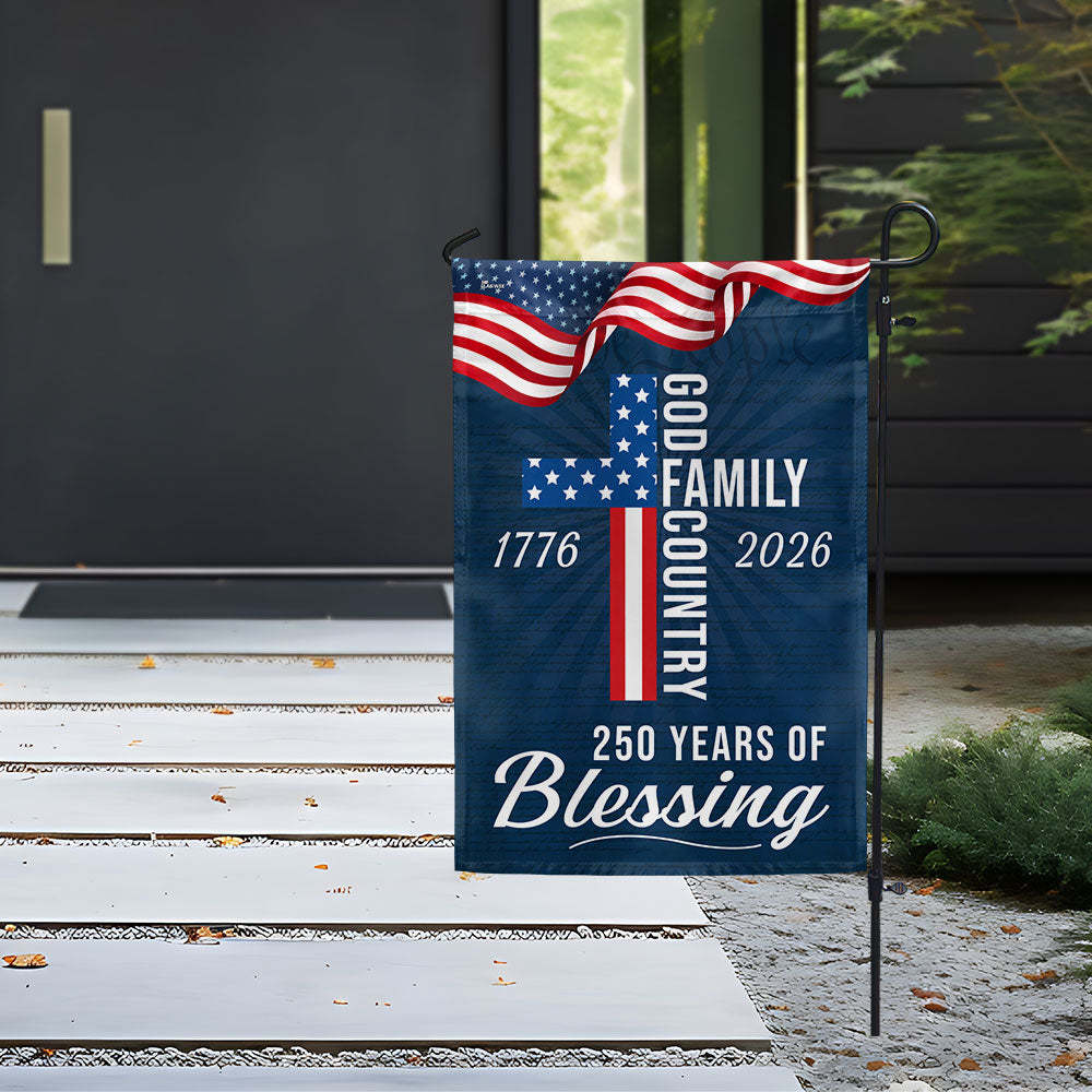 American Patriotic Flag, 250 Years of Blessing God 1776 2026 Flag