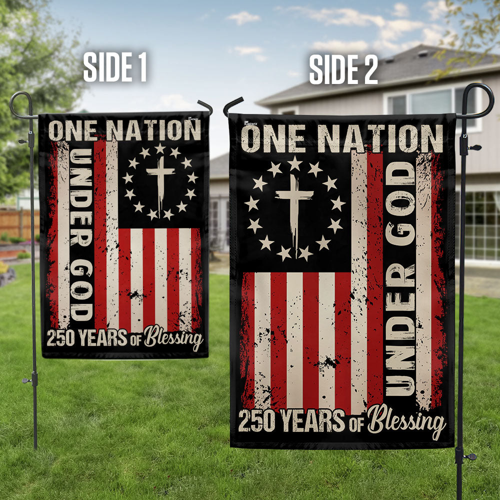 One Nation Under God 250 Years of Blessing 1776 2026 Patriotic Flag