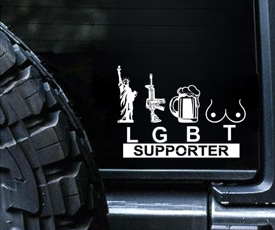 LGBT Supporter - Liberty, Guns, Beer, Titties