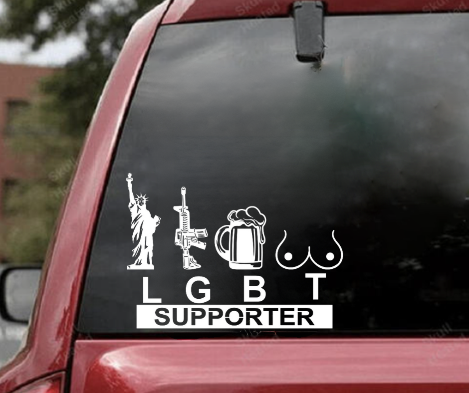 LGBT Supporter - Liberty, Guns, Beer, Titties