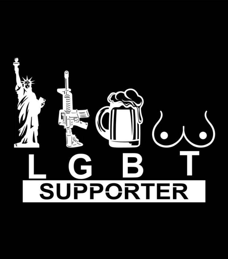 LGBT Supporter - Liberty, Guns, Beer, Titties