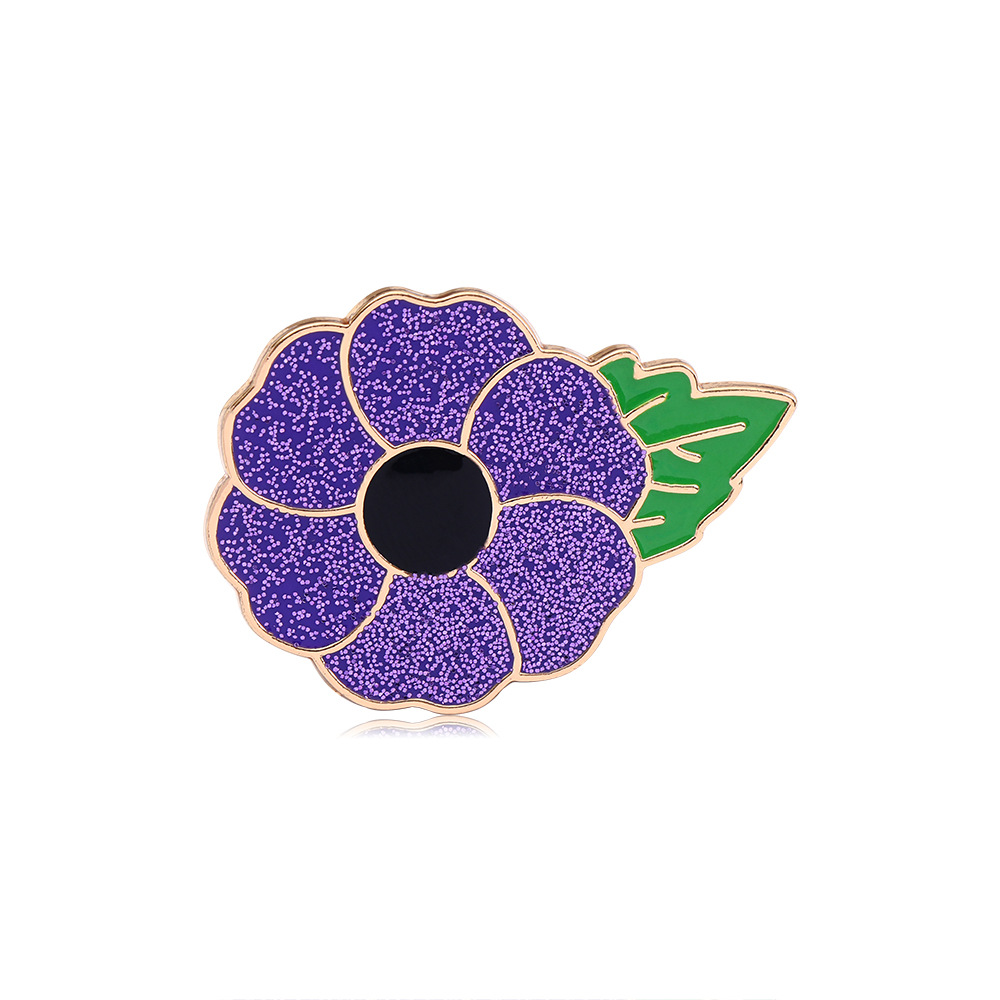 Lest We Forget Blue Poppy Brooch
