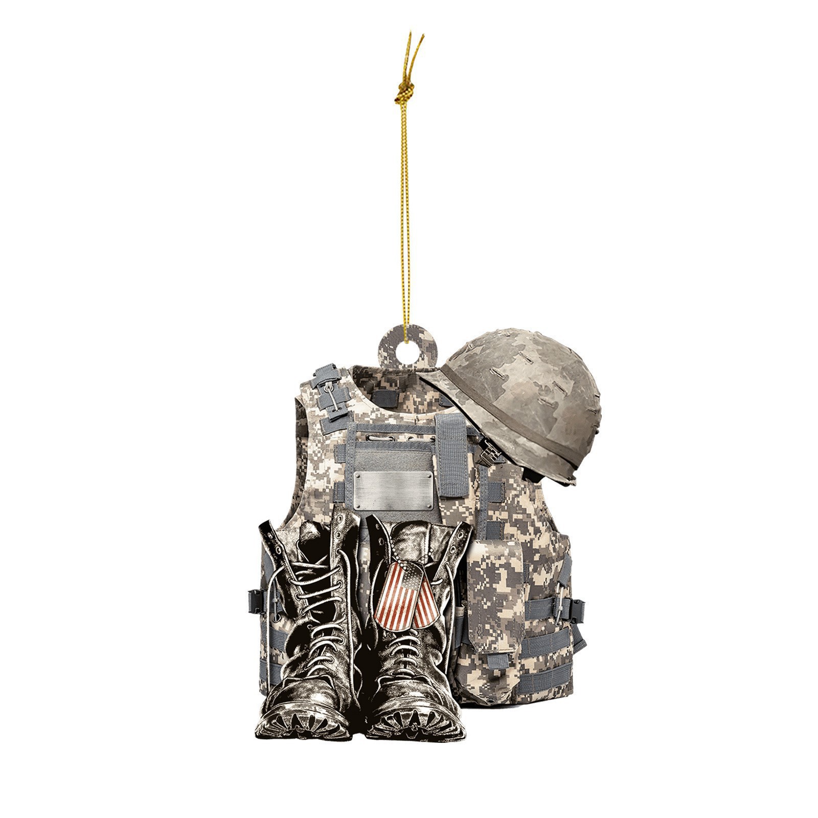 Boots & Hat Flat Acrylic Ornament