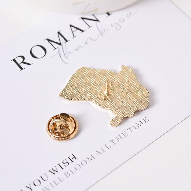 Lest We Forget Red Poppy British Flag Brooch