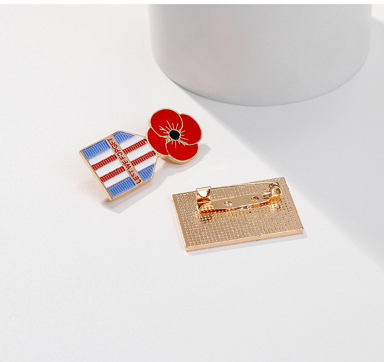 106th Anniversary 2024 Red Poppy Medal Brooch