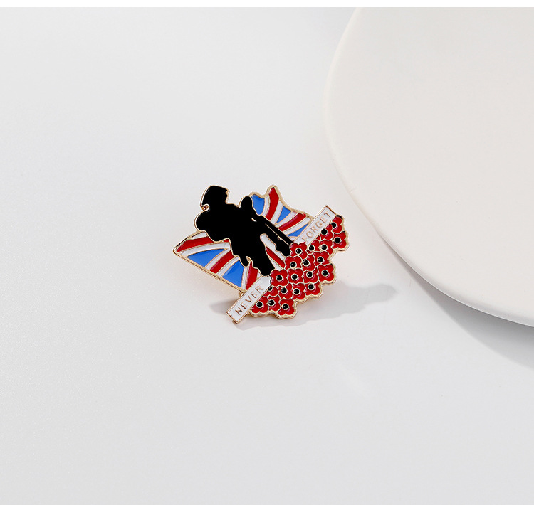 106th Anniversary 2024 Red Poppy Soldier Brooch