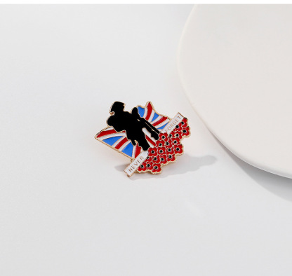 106th Anniversary 2024 Red Poppy Soldier Brooch