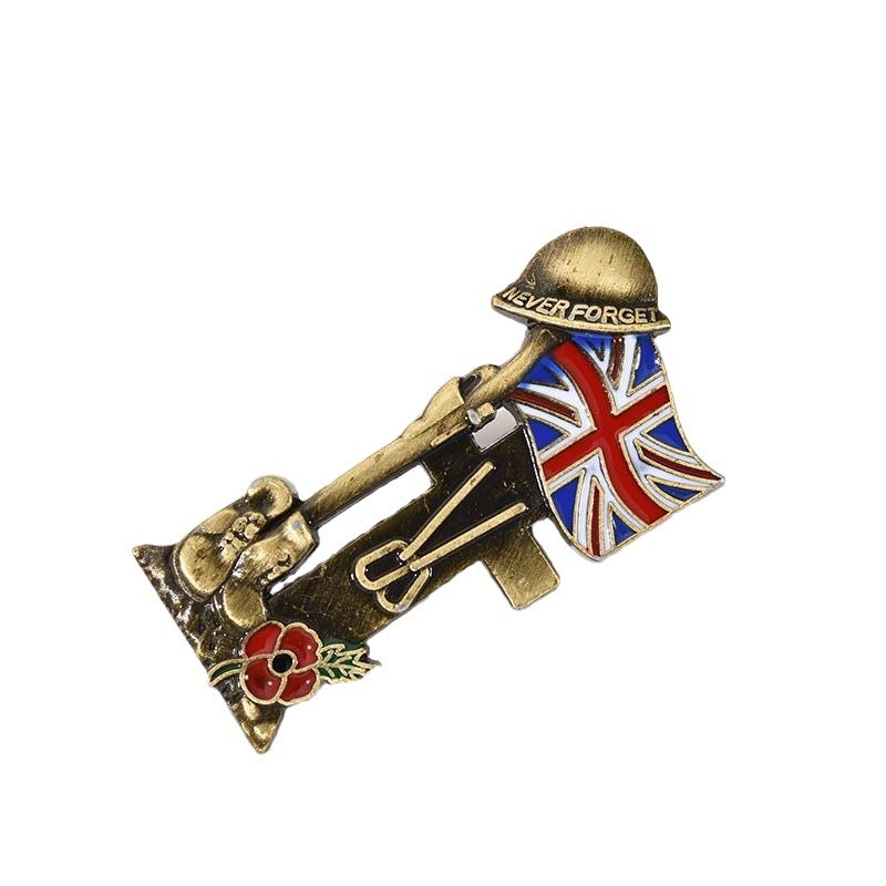 Lest We Forget British Soldier Brooch