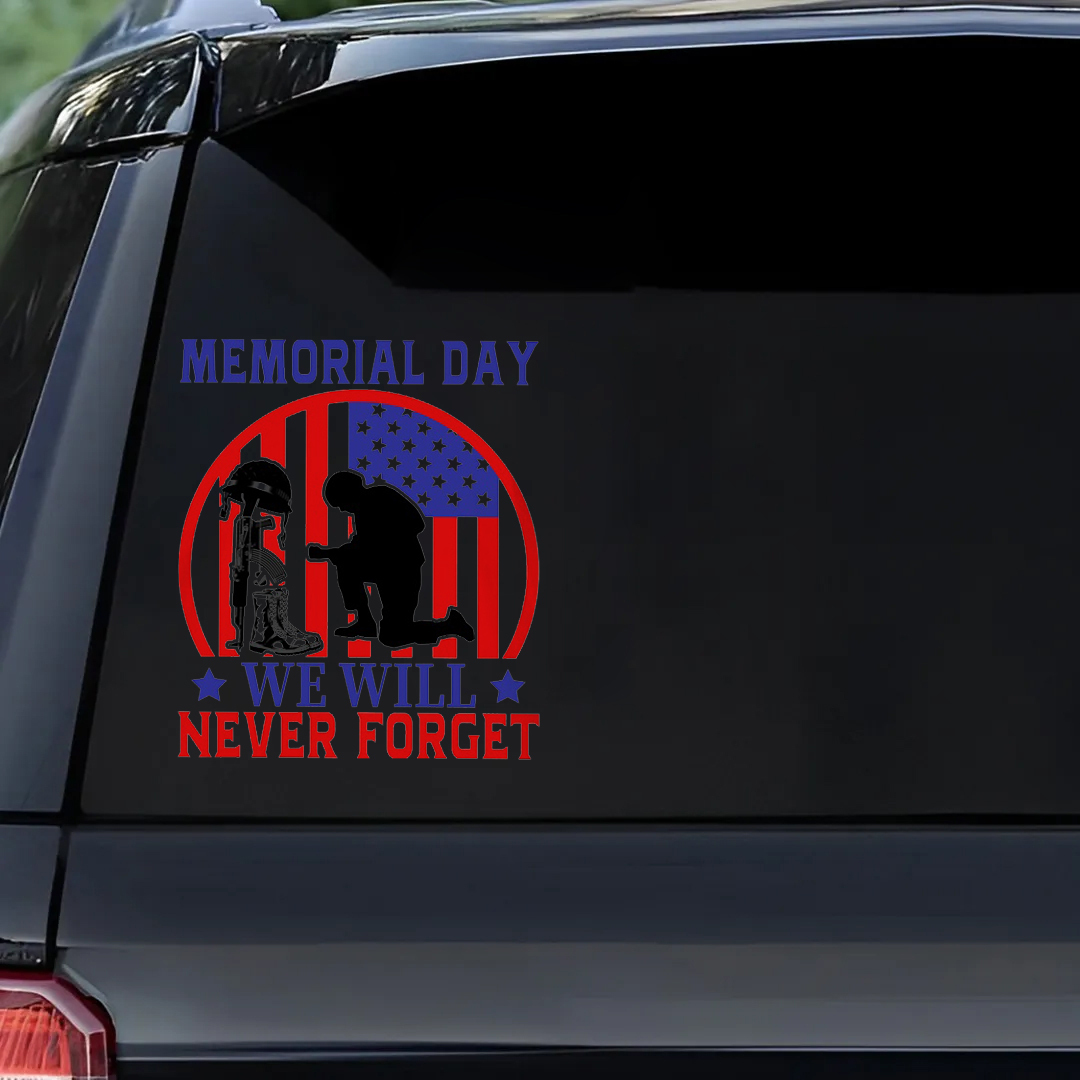 Memorial Day We Will Never Forget Veterans Stickers-Memorial Day Sticker