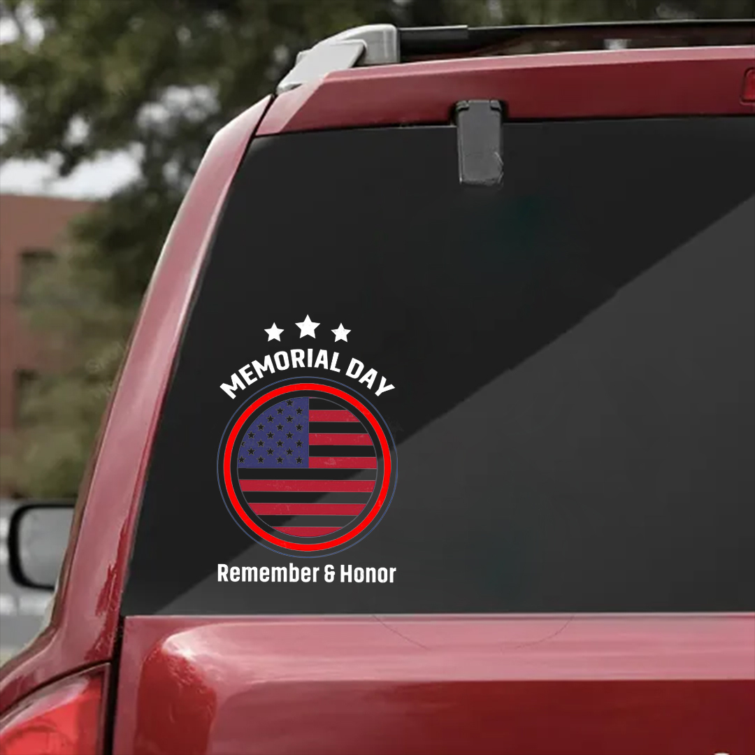 Memorial Day Remember And Honor Veterans Stickers-Memorial Day Sticker