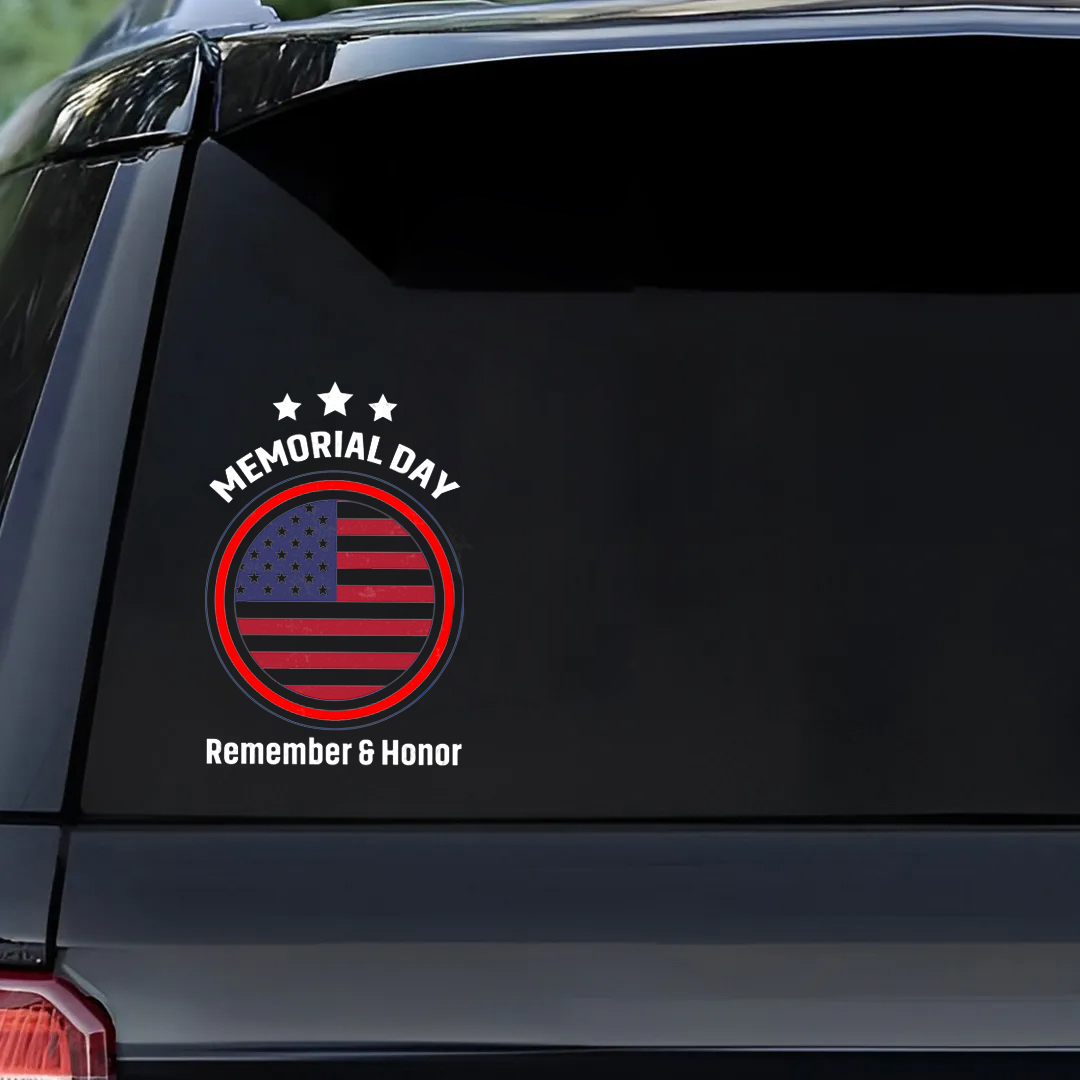 Memorial Day Remember And Honor Veterans Stickers-Memorial Day Sticker