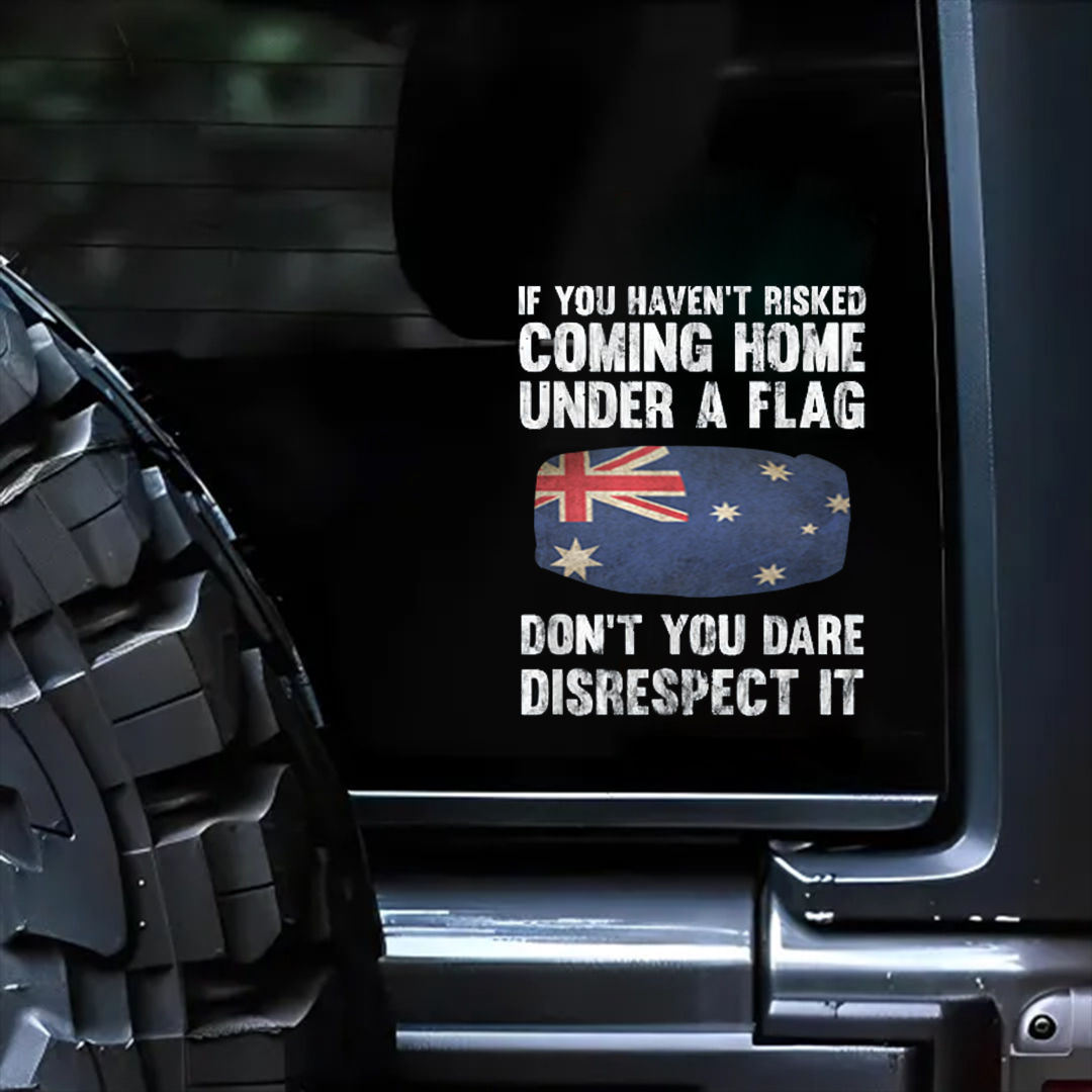 Coming Home Under A Flag Veterans Stickers-Anzac Day Sticker