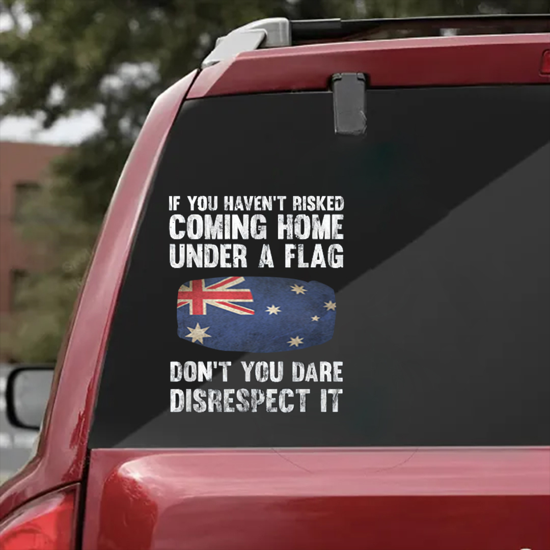 Coming Home Under A Flag Veterans Stickers-Anzac Day Sticker