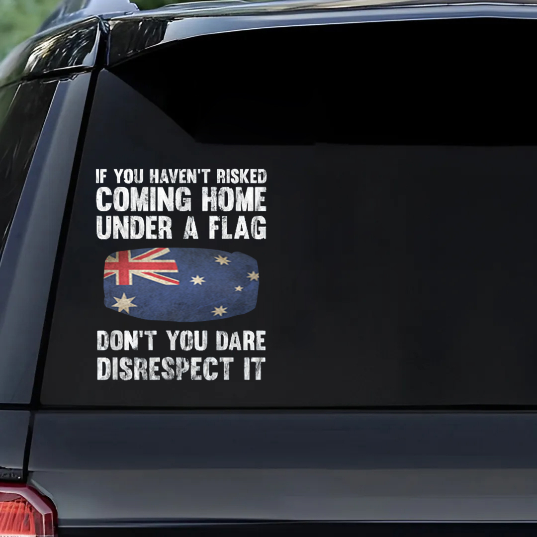 Coming Home Under A Flag Veterans Stickers-Anzac Day Sticker