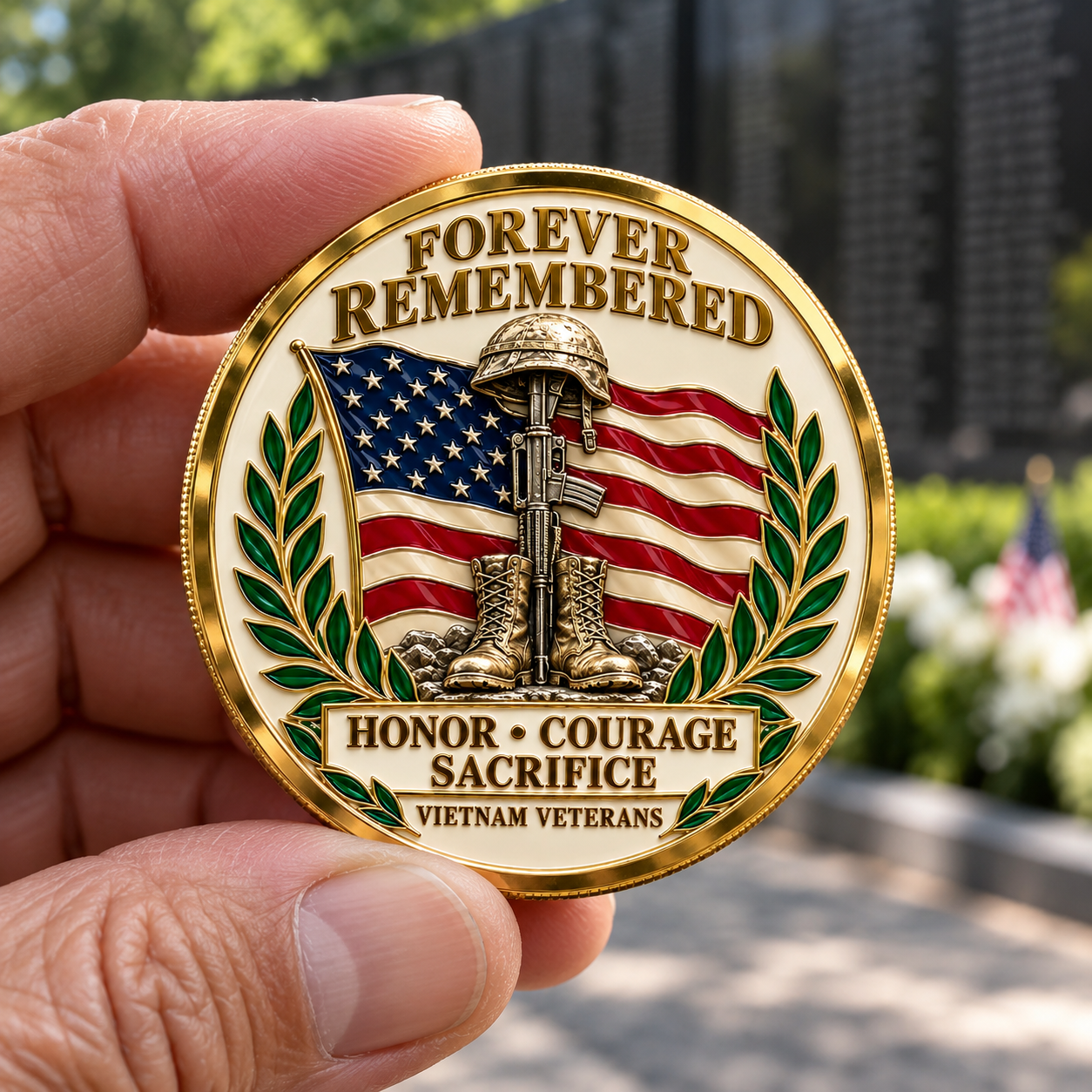 🎖️ Forever Remembered — Vietnam War Memorial Commemorative Medallion
